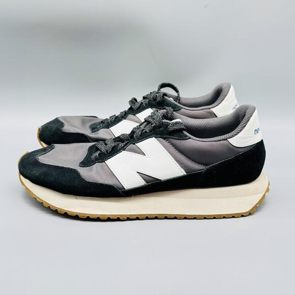 New Balance Shoes Womens 9 Gray Black Suede 237 Retro Running Athletic Sneakers - Picture 5 of 12